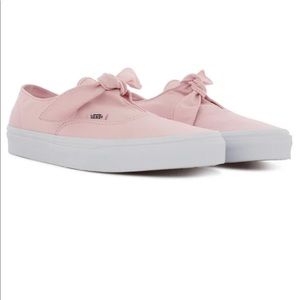 Vans Knotted Bow Pink Canvas Slip One Size 8